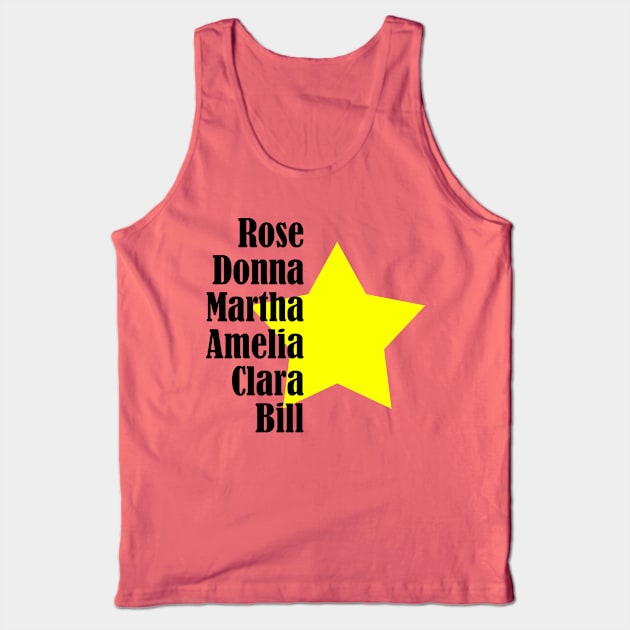 Doctor Who Names Tank Top by Women of Sci-Fi